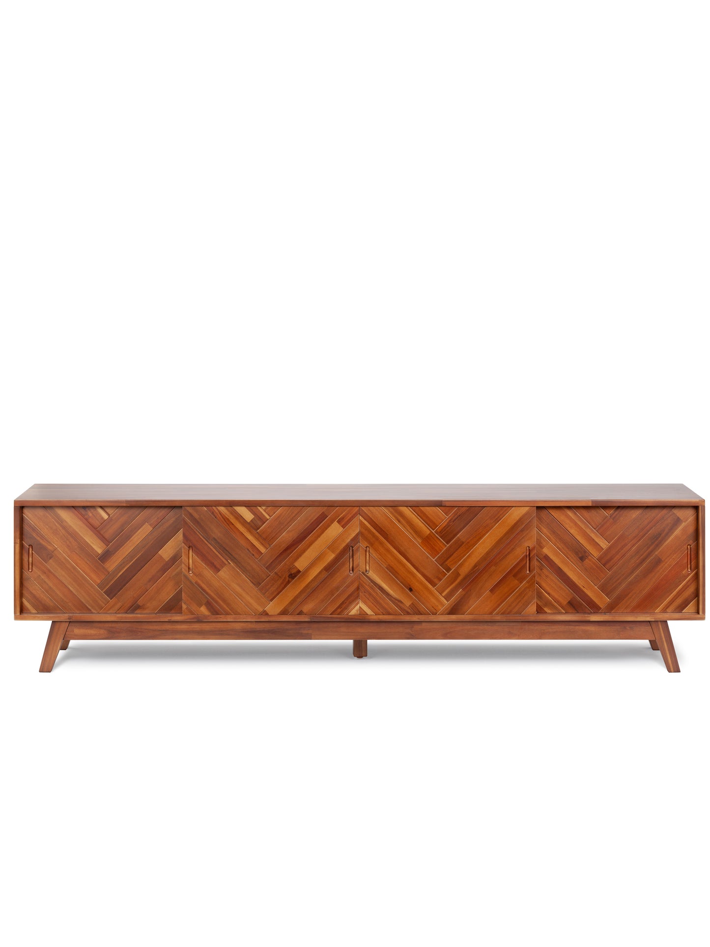 Herringbone TV Stand Low