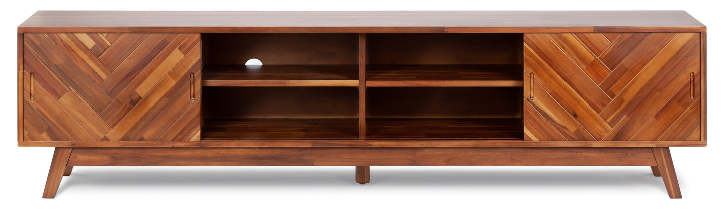 Herringbone TV Stand Low