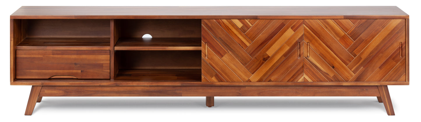 Herringbone TV Stand Low