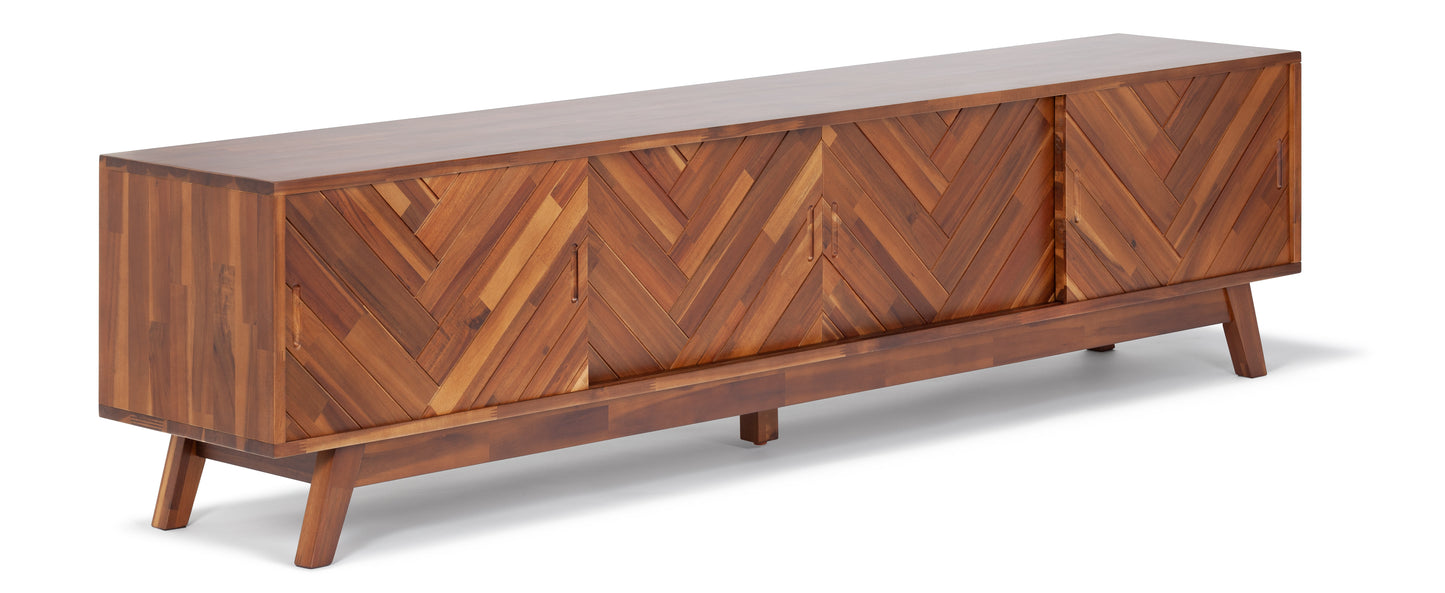 Herringbone TV Stand Low