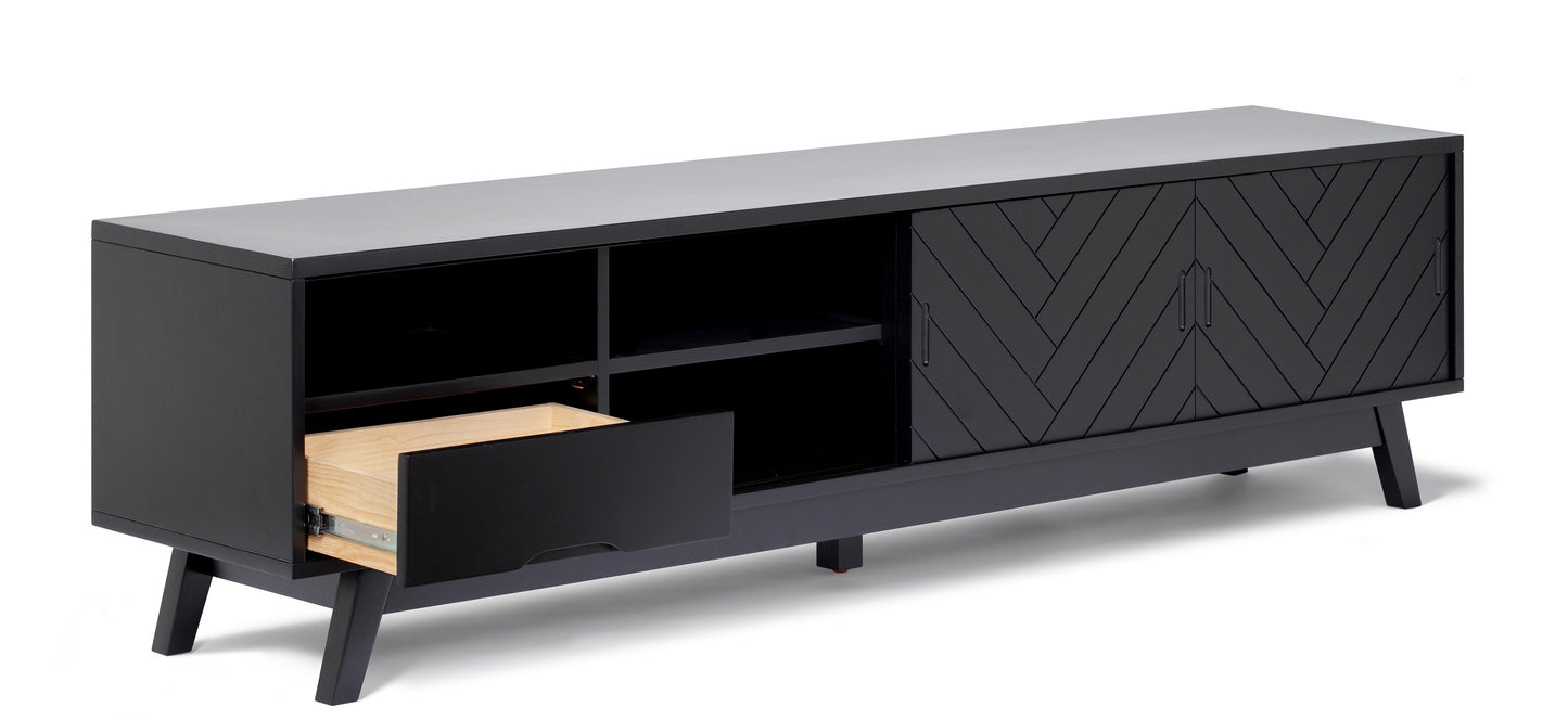 Herringbone TV Stand Low