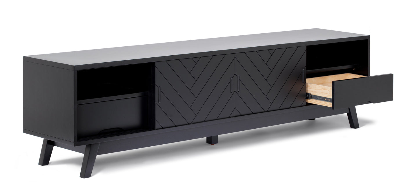 Herringbone TV Stand Low