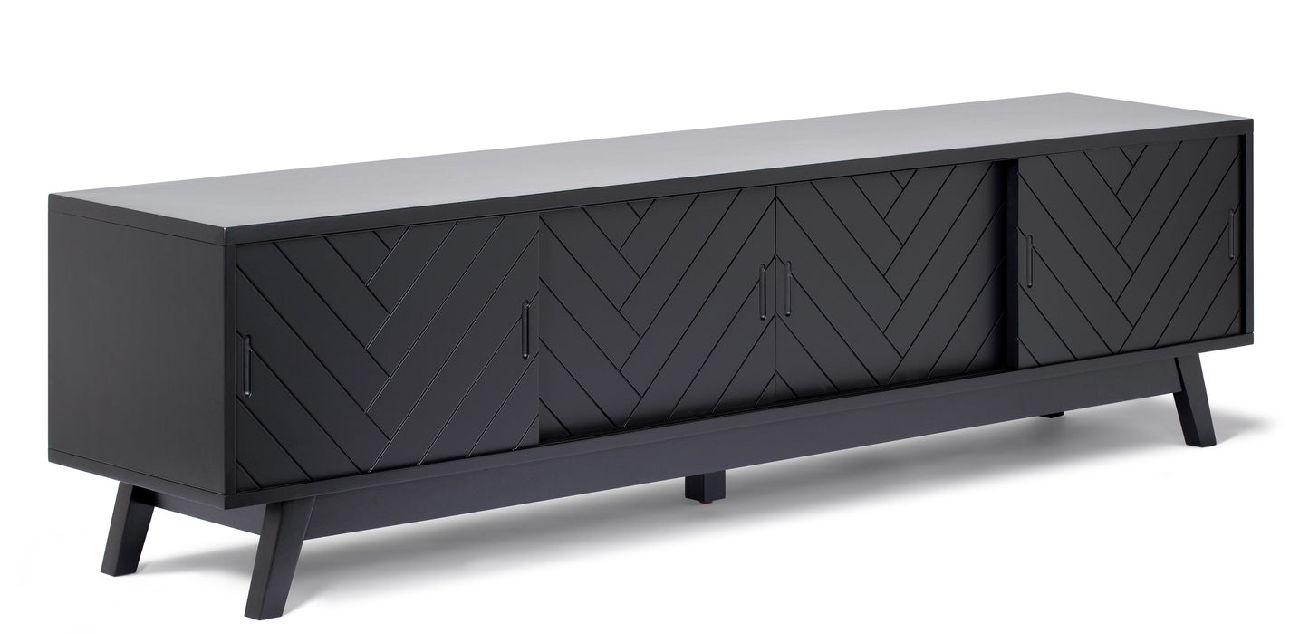 Herringbone TV Stand Low