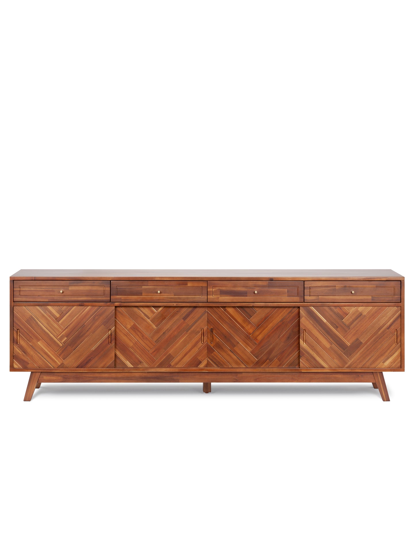 Herringbone TV Stand High