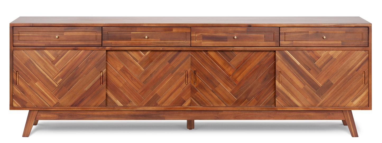 Herringbone TV Stand High