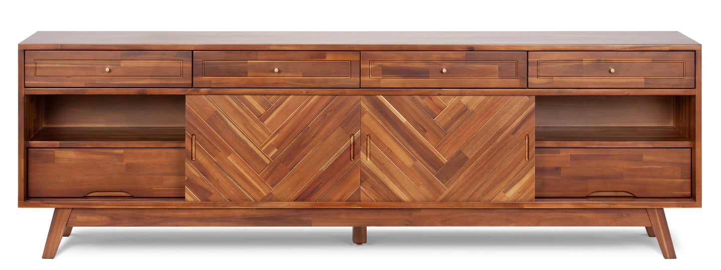 Herringbone TV Stand High